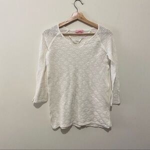 Lilly Pulitzer white knit sweater
